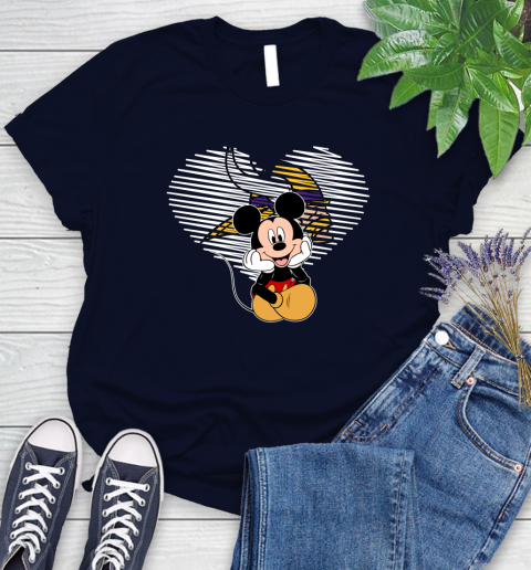 NFL Minnesota Vikings The Heart Mickey Mouse Disney Football T Shirt_000 Women's T-Shirt 2