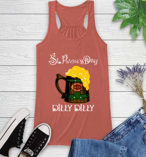 MLB Cincinnati Reds St Patrick's Day Dilly Dilly Beer Baseball Sports Racerback Tank 3