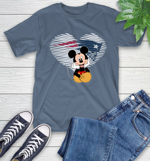 NFL New England Patriots The Heart Mickey Mouse Disney Football T Shirt_000 T-Shirt 8