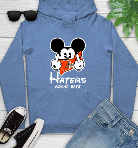 NFL Cleveland Browns Haters Gonna Hate Mickey Mouse Disney Football T Shirt Youth Hoodie 13