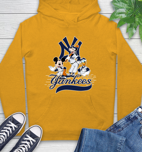 MLB New York Yankees Mickey Mouse Donald Duck Goofy Baseball T Shirt Hoodie 2