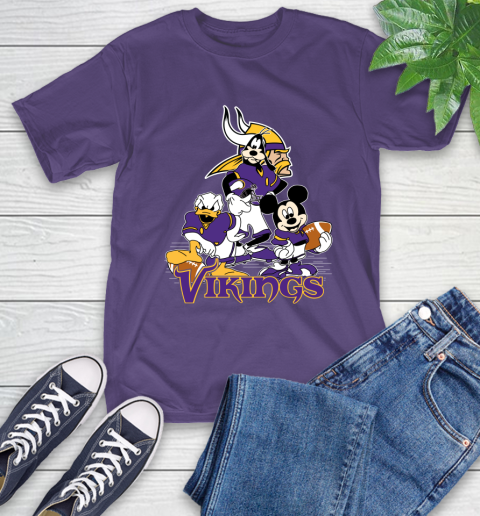 NFL Minnesota Vikings Mickey Mouse Donald Duck Goofy Football Shirt T-Shirt 5