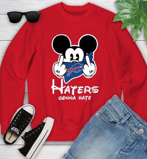 NFL Buffalo Bills Haters Gonna Hate Mickey Mouse Disney Football T Shirt Youth Sweatshirt 8