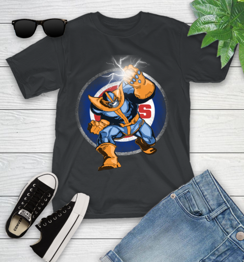 Chicago Cubs MLB Baseball Thanos Avengers Infinity War Marvel Youth T-Shirt