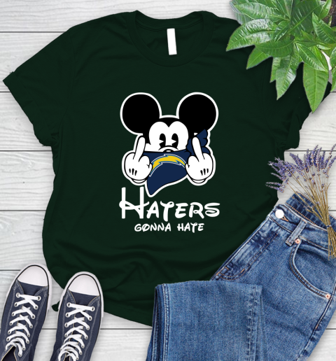 NFL Los Angeles Chargers Haters Gonna Hate Mickey Mouse Disney Football T Shirt Women's T-Shirt 6