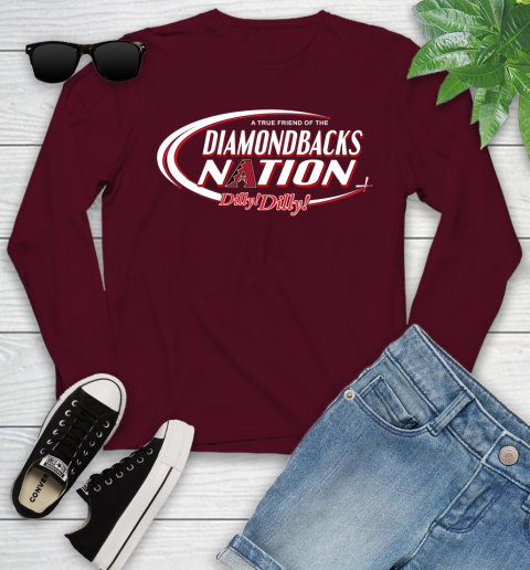 MLB A True Friend Of The Arizona Diamondbacks Dilly Dilly Baseball Sports Youth Long Sleeve 6