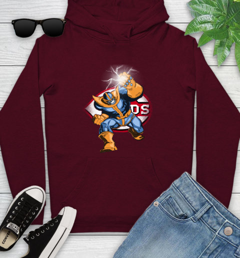 Cincinnati Reds MLB Baseball Thanos Avengers Infinity War Marvel Youth Hoodie 7
