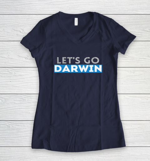 Lets Go Darwin Women's V-Neck T-Shirt 14