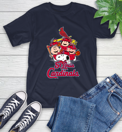 MLB St.Louis Cardinals Snoopy Charlie Brown Woodstock The Peanuts Movie Baseball T Shirt_000 T-Shirt 3