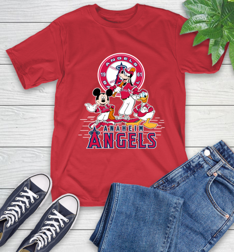 MLB Los Angeles Angels Mickey Mouse Donald Duck Goofy Baseball T Shirt T-Shirt 11