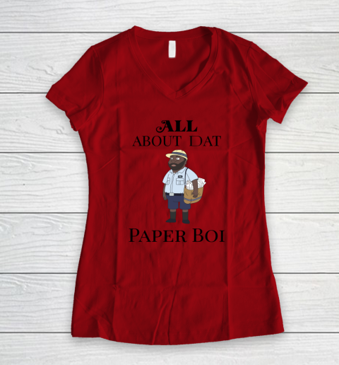 Paper Boi Shirt  All About My Man Dat Women's V-Neck T-Shirt 5