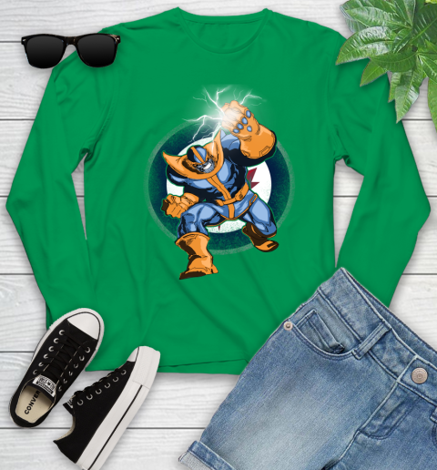 Winnipeg Jets NHL Hockey Thanos Avengers Infinity War Marvel Youth Long Sleeve 7
