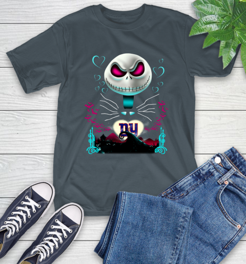 NFL New York Giants Jack Skellington Sally The Nightmare Before Christmas Football T-Shirt 10