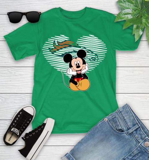 NFL Denver Broncos The Heart Mickey Mouse Disney Football T Shirt_000 Youth T-Shirt 8