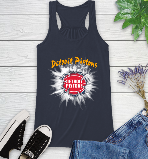 Detroit Pistons NBA Basketball Rip Sports Racerback Tank 10