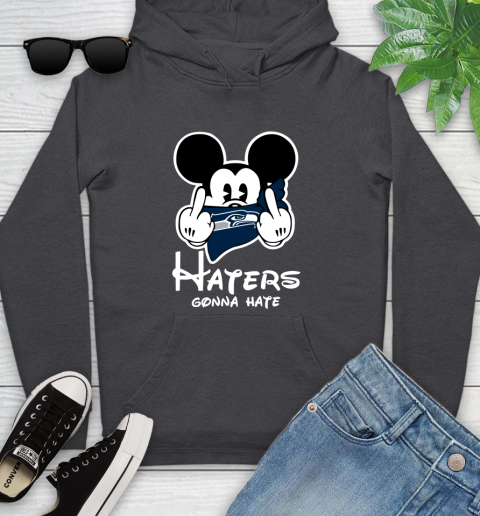 NFL Seattle Seahawks Haters Gonna Hate Mickey Mouse Disney Football T Shirt Youth Hoodie 8