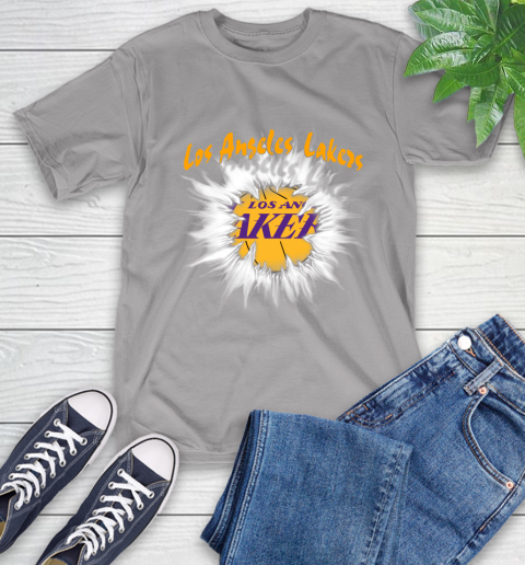 Los Angeles Lakers NBA Basketball Rip Sports T-Shirt 6