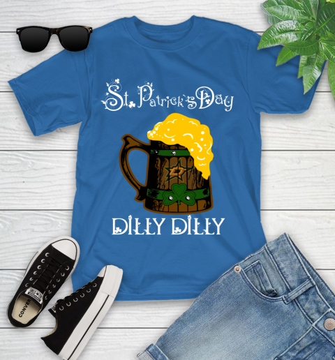 NHL Dallas Stars St Patrick's Day Dilly Dilly Beer Hockey Sports Youth T-Shirt 12