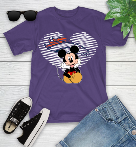 NFL Denver Broncos The Heart Mickey Mouse Disney Football T Shirt_000 Youth T-Shirt 3