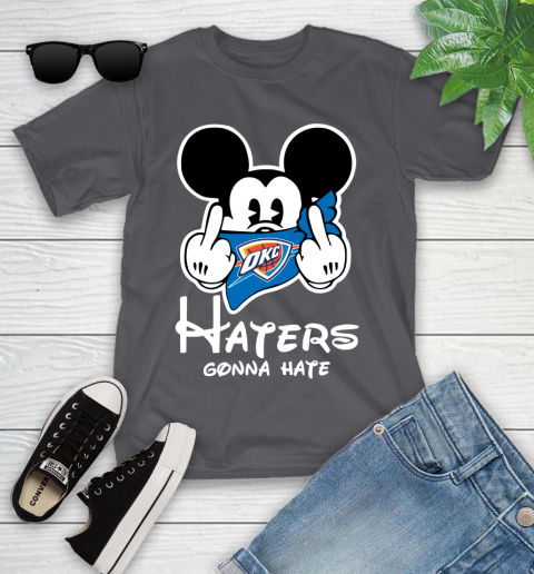 NBA Oklahoma City Thunder Haters Gonna Hate Mickey Mouse Disney Basketball T Shirt Youth T-Shirt 6