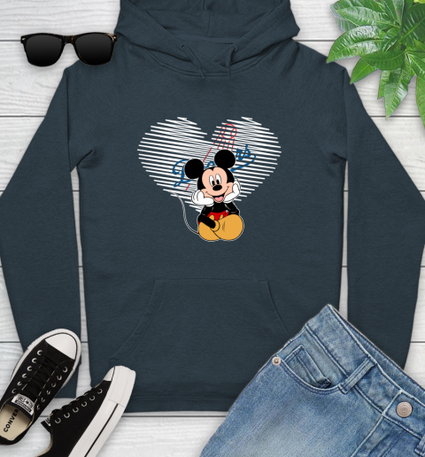 MLB Los Angeles Dodgers The Heart Mickey Mouse Disney Baseball T Shirt_000 Youth Hoodie 10