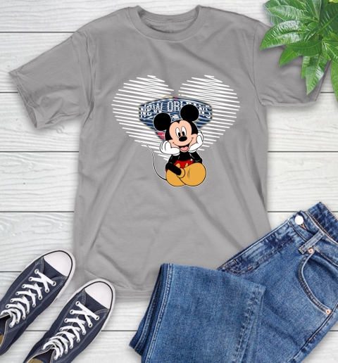 NBA New Orleans Pelicans The Heart Mickey Mouse Disney Basketball T-Shirt 6