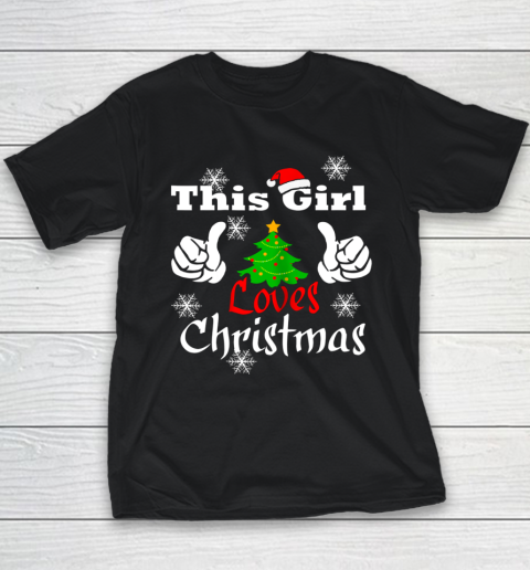 This Girl Loves Christmas T shirt Funny Christmas Youth T-Shirt