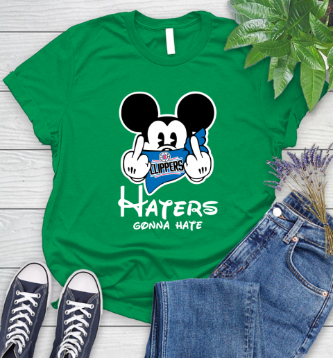 NBA LA Clippers Haters Gonna Hate Mickey Mouse Disney Basketball T Shirt Women's T-Shirt 9
