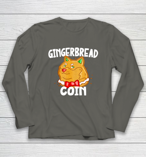 Xmas Dogecoin Crypto Christmas Gingerbread Coin Shiba Inu Long Sleeve T-Shirt 5
