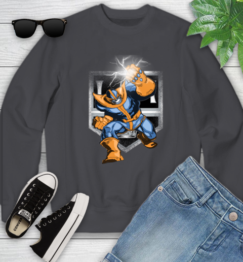 Los Angeles Kings NHL Hockey Thanos Avengers Infinity War Marvel Youth Sweatshirt 5