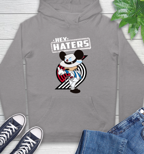 NBA Hey Haters Mickey Basketball Sports Portland Trail Blazers Hoodie 6