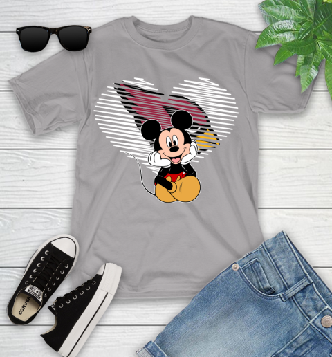 NFL Arizona Cardinals The Heart Mickey Mouse Disney Football T Shirt_000 Youth T-Shirt 4