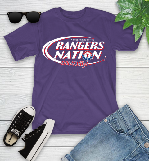 MLB A True Friend Of The Texas Rangers Dilly Dilly Baseball Sports Youth T-Shirt 3