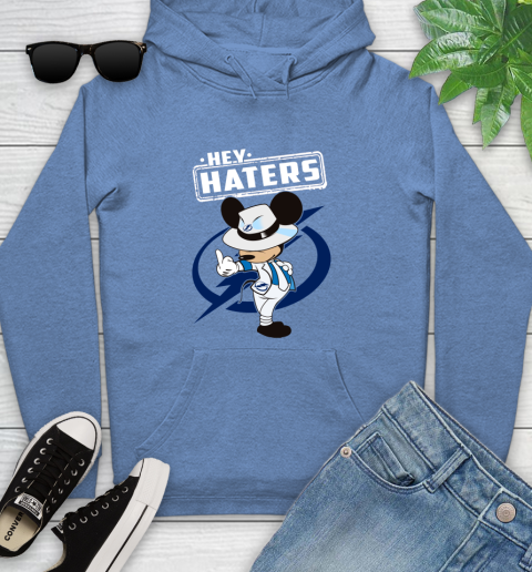 NHL Hey Haters Mickey Hockey Sports Tampa Bay Lightning Youth Hoodie 13
