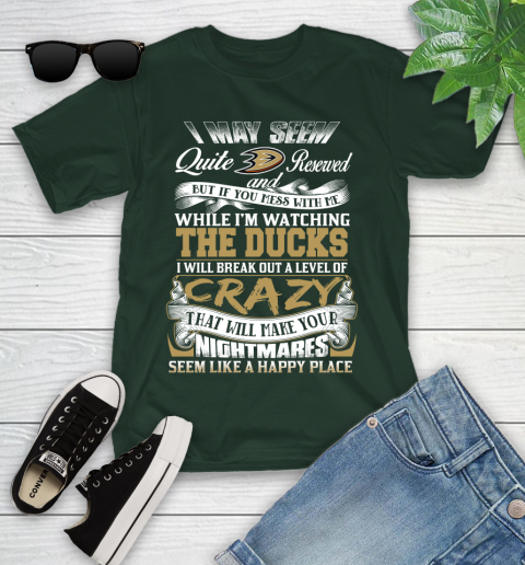 Anaheim Ducks NHL Hockey Don't Mess With Me While I'm Watching My Team Youth T-Shirt 5