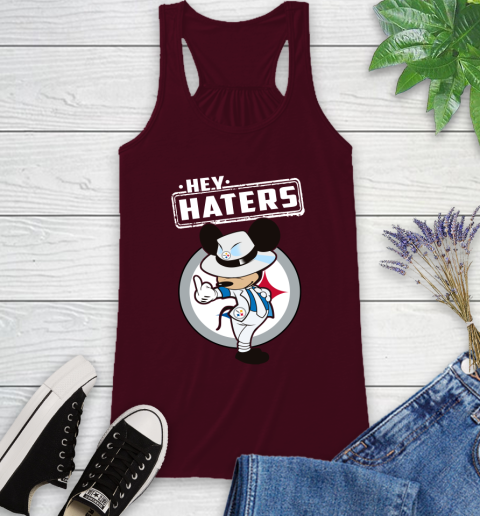 NFL Hey Haters Mickey Football Sports Pittsburgh Steelers Racerback Tank 2