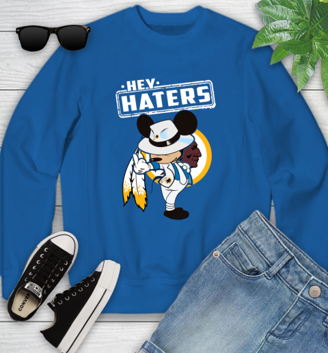 NFL Hey Haters Mickey Football Sports Washington Redskins Youth Sweatshirt 7