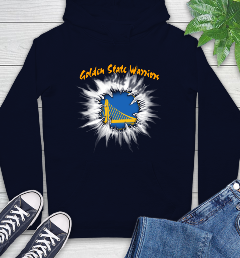 Golden State Warriors NBA Basketball Rip Sports Hoodie 3