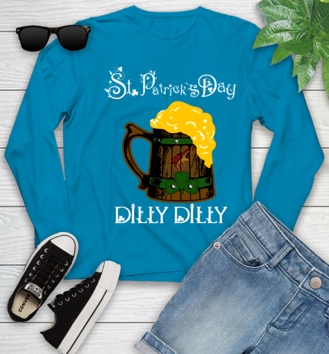 NHL Arizona Coyotes St Patrick's Day Dilly Dilly Beer Hockey Sports Youth Long Sleeve 8