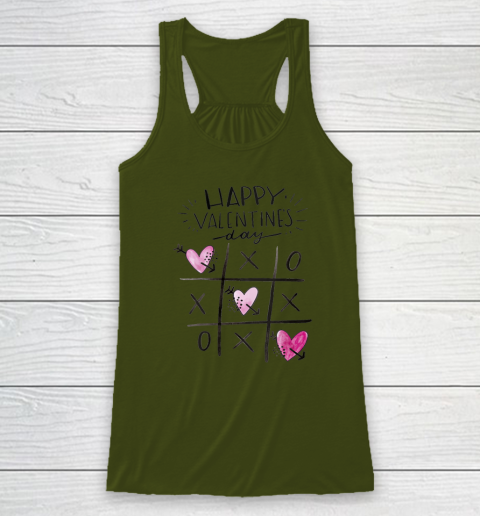 Love Happy Valentine Day Heart Lovers Couples Gifts Pajamas Racerback Tank 3