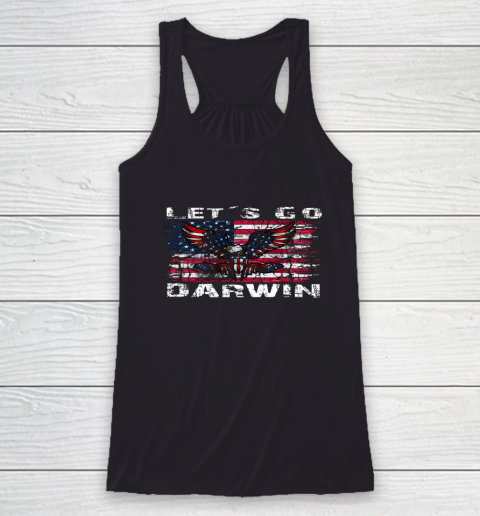 Let's go Darwin America Flag Eagle Racerback Tank 1