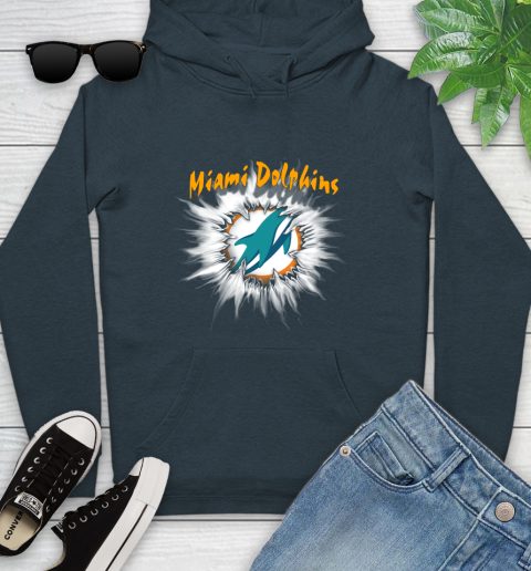 Miami Dolphins NFL Football Adoring Fan Rip Sports Youth Hoodie 10