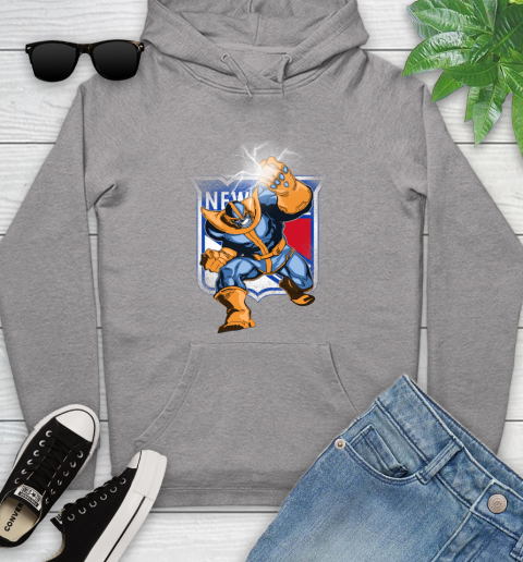 New York Rangers NHL Hockey Thanos Avengers Infinity War Marvel Youth Hoodie 6