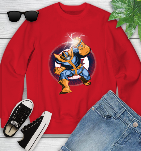 Winnipeg Jets NHL Hockey Thanos Avengers Infinity War Marvel Youth Sweatshirt 8