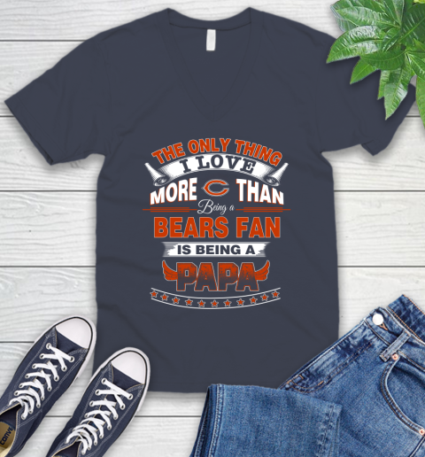 NFL The Only Thing I Love More Than Being A Chicago Bears Fan Is Being A Papa Football V-Neck T-Shirt 8