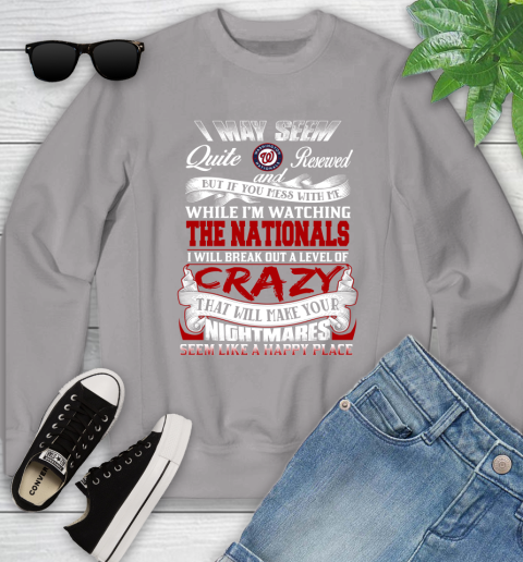 Washington Nationals MLB Baseball Don't Mess With Me While I'm Watching My Team Youth Sweatshirt 3