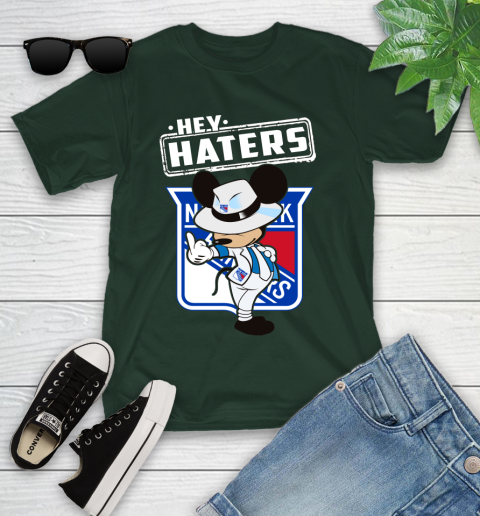 NHL Hey Haters Mickey Hockey Sports New York Rangers Youth T-Shirt 5