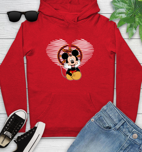 NHL Boston Bruins The Heart Mickey Mouse Disney Hockey Youth Hoodie 12