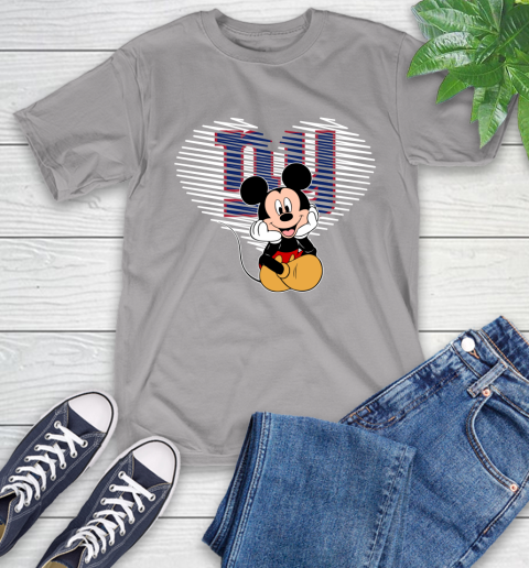 NFL New York Giants The Heart Mickey Mouse Disney Football T Shirt_000 T-Shirt 6