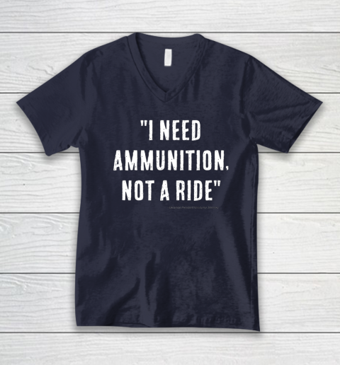 I Need Ammunition Not A Ride Ukrainian President Zelensky V-Neck T-Shirt 2